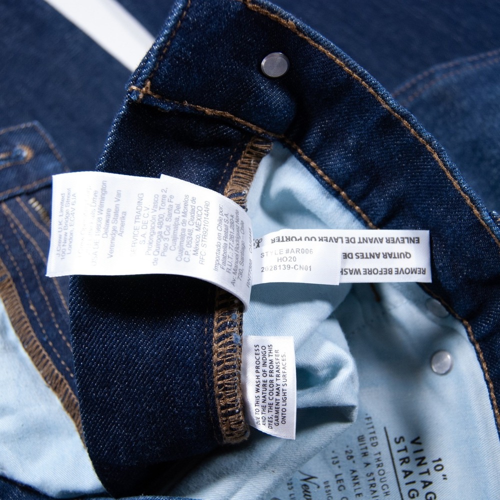J.Crew Denim 10" Vintage Straight Leg Dark Wash Jean Women Size 28 6 Re Imagined - Picture 11 of 13